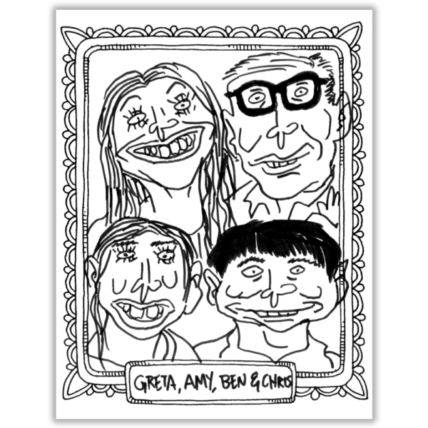 4-Person Bad Caricature - Image 4
